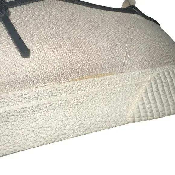 Coach FG3846 Logo Canvas Sneakers Women’s Sz 9B White Black Lace Up Casual Shoes - Picture 13 of 15